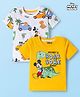 Babyhug Disney 100% Cotton Half Sleeves T-Shirts With Mickey Mouse & Friends Graphic Pack of 2 - Multicolour