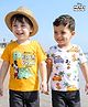 Babyhug Disney 100% Cotton Half Sleeves T-Shirts With Mickey Mouse & Friends Graphic Pack of 2 - Multicolour