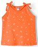 Tango Single Jersey Knit Sleeveless Rainbow Printed Slip - Orange