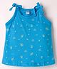 Tango Single Jersey Knit Sleeveless Slip With Rainbow Print - Royal Blue