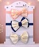 SYGA Set Of 3 Bow Applique  Detailed Headbands - Multi Color