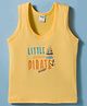 Tango Single Jersey Knit Sleeveless Nautical Theme Printed Vest - Yellow