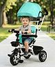 R for Rabbit Tiny Toes R40 Ace Tricycle for Kids with Parental Control, EVA Wheels, Bell, Adjustable Canopy & Storage Basket | 360° Reversible Seat | Baby Trike for 2-5 Year | Upto 25Kg - Blue
