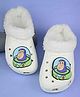 Yellow Bee Disney Toy Story Featuring Buzz Lightyear Applique & Plush Line Detailed Perforated Clogs - White