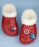 Yellow Bee Marvel Featuring Captain America Applique Detailed Plush Line Perforated Clogs - Red