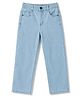 Kookie Kids Denim Full Length Washed Jeans - Light Blue