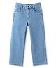 Kookie Kids Denim Full Length Washed Jeans - Blue