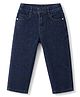 Kookie Kids Denim Full Length Washed Jeans - Navy Blue