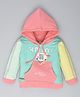 KETIMINI Cotton Looper Knit Full Sleeves Chain Applique Detailed Kmini Text Puff Printed Light Winter Hoodie - Pink