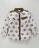 TONYBOY Cotton Woven Full Sleeves Leaves Printed Shirt - Khaki