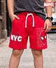 Honeyhap Marvel Terry Knit Knee Length Shorts With Spider-Man Graphic - Red