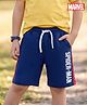 Honeyhap Marvel Terry Knit Knee Length Shorts With Spider-Man Graphics - Navy Blue
