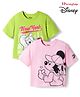 HoneyHap Disney 100% Cotton Knit Drop Shoulder Half Sleeve T-Shirts With Minnie & Friends Graphic Pack of 2 - Multicolour