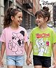 HoneyHap Disney 100% Cotton Knit Drop Shoulder Half Sleeve T-Shirts With Minnie & Friends Graphic Pack of 2 - Multicolour