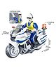 Azhari Police Motorcycle Toy Friction Powered Toy With Lights and Music for Kids - Pack of 1 - Color May Vary