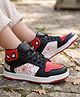 Pine Kids Marvel Lace Up Casual Shoes With Spider-Man Graphics - Black