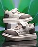 asian Colour Blocked Go Chase Text Printed Velcro Closure Shoes - Cream Beige & Brown