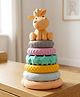 Babyhug Scented Textured Stacking Rings Toy  7 pcs| Soft & Colorful Pony Stacker for Sensory & Teething Play| BPA-Free| Educational Gifting Toy for 6+ Months| BIS Certified| Montessori Learning
