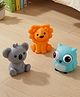 Babyhug Soft Squeezy Animal Toy Set for Babies & Toddlers - Pack Of 3| Lion with Glowing Lights| Owl with Popping Eyes| Easy to Grasp for Little Hands| Perfect for Gifting| BIS Certified|Easy to Clean
