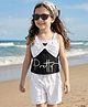 OLLINGTON ST. Cotton Knit Printed Sleeveless Top & Shorts Set - Multi & White