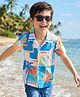 OLLINGTON ST. Cotton Knit Half Sleeves Printed Shirt - Multicolor