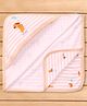 Doreme Interlock Knit Hooded Towel With Dog Print L 81 x B 81 cm - Peach