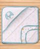 Doreme Interlock Knit Hooded Towel With Elephant Print L 81 x B 81 cm - Light Blue