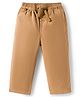 Bonfino Cotton Elastane Woven Full Length Twill Lycra Jogger Fit Chinos Solid Colour Trouser  - Khaki