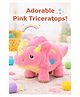 LITTLE HUNK 30 cm Adorable Pink Triceratops Plush Toy - Soft Dinosaur Stuffed Animal for Kids