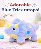 LITTLE HUNK 30 cm Adorable Blue Triceratops Plush Toy - Soft Dinosaur Stuffed Animal for Kids