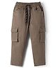 Rikidoos Cotton Woven Full Length Solid Cargo Pant - Grey