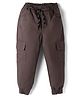 Rikidoos Cotton Woven Full Length Solid Cargo Pant - Charcoal Grey
