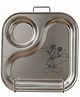 CutTales, Heavy Duty Stainless Steel 2 Section Laser Printed Micky Design On Kids Dinner Plate Set for kids (1 Pc ) | BPA free, 100% Food Grade