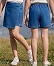 Pine Kids Denim Woven  Washed Above Knee Length Skorts - Blue