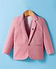 Rikidoos Cotton Woven Full Sleeves Solid Party Blazer - Pink