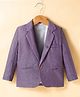 Rikidoos Cotton Woven Full Sleeves Solid Blazer - Purple