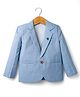 Rikidoos Cotton Woven Full Sleeves Solid Party Blazer - Light Blue