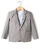 Rikidoos Cotton Woven Full Sleeves Solid Party Blazer - Grey