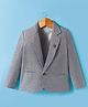 Rikidoos Cotton Woven Full Sleeves Solid Party Blazer - Grey