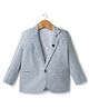 Rikidoos Cotton Woven Full Sleeves Striped Party Blazer - White & Light Blue