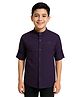 CAVIO Cotton Woven Full Sleeves Solid Shirt - Violet