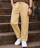 Pine Kids Cotton Woven Solid Full Length Trouser - Beige