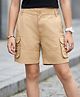 Pine Kids Cotton Woven Solid Shorts - Beige