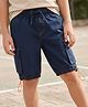 Pine Kids Cotton Woven Solid Color Shorts - Navy Blue