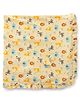 CUCUMBER Interlock Knit Towel With Animal Print L 81 x B 81 cm - Light Yellow