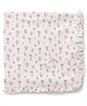 CUCUMBER Interlock Knit Floral Printed Towel L 81 x B 81 cm - White