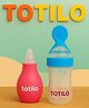 Totilo Spoon Feeder Bottle + Nose Sucker Combo for Newborns & Infants | Safe & Easy Use- Blue & Pink