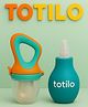 Totilo Baby Nose Cleaner + Fruit Nibbler Feeder Combo | Safe & BPA Free- Blue & Orange