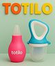 Totilo Baby Nose Cleaner + Fruit Nibbler Feeder Combo | Safe & BPA Free- Pink & Blue