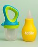 Totilo Baby Nose Cleaner + Fruit Nibbler Feeder Combo | Safe & BPA Free- Yellow & Green